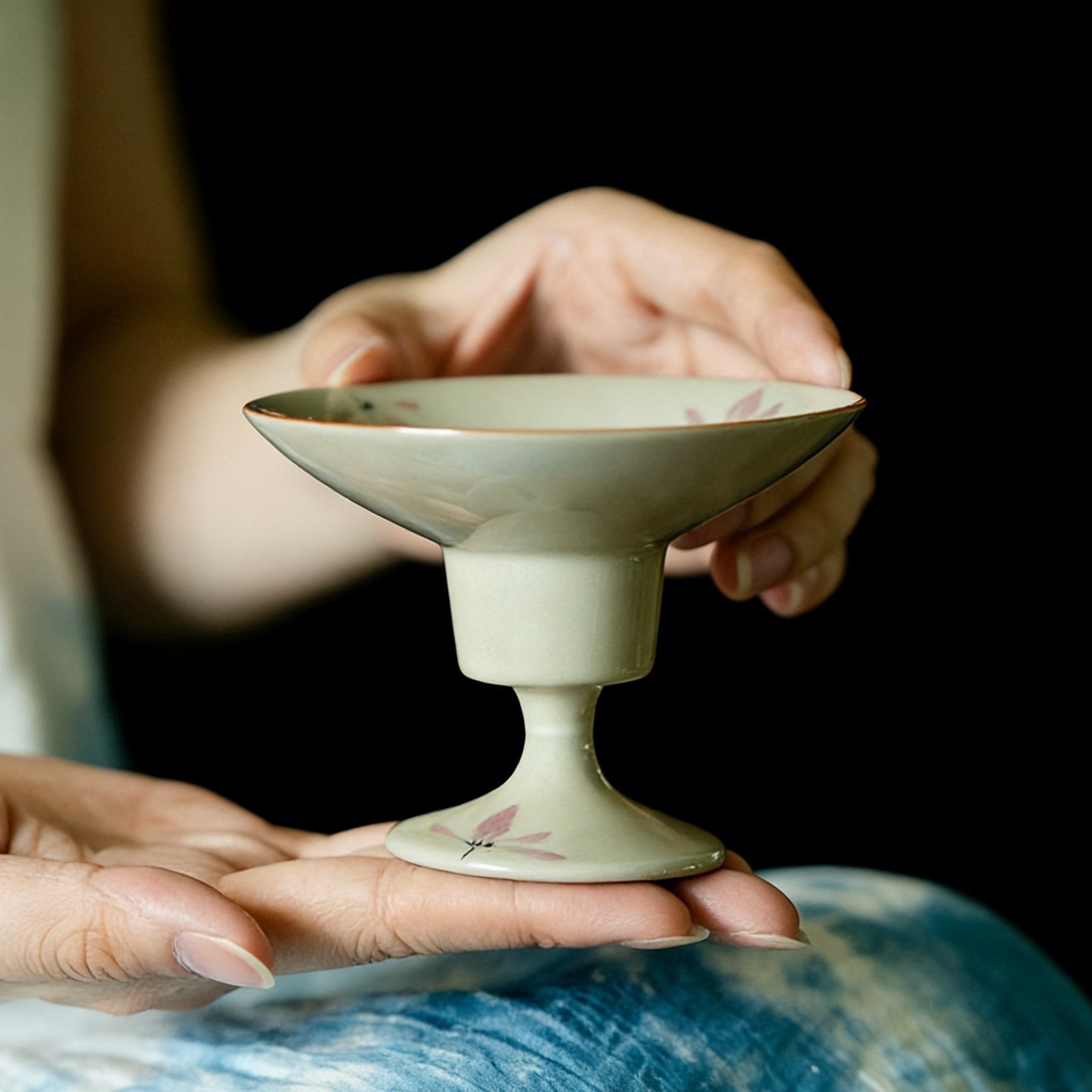 Incense Holder - Pink Orchid High-Foot - TAOCASA